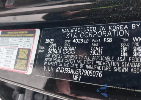 2024 Kia Soul Ex z USA, uszkodzony, nr VIN KNDJ33AU5R7905076